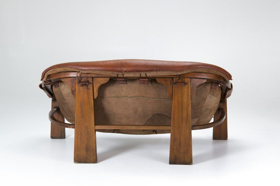 Image 1 of Italian brutalist two-seater sofa by Luciano Frigerio