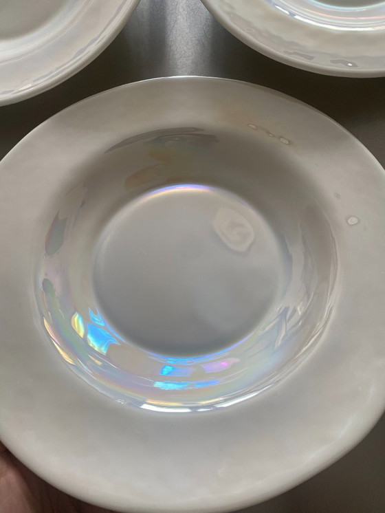 Image 1 of 12 Murano glass and mother-of-pearl design plates