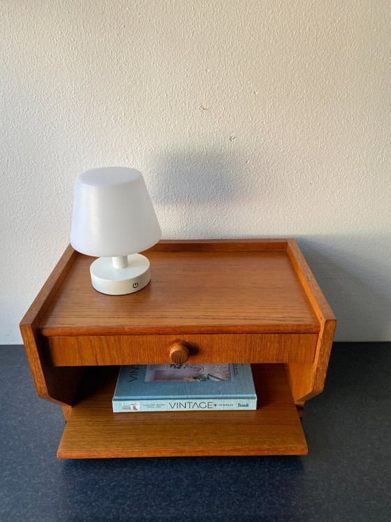 Image 1 of Vintage floating hallway cabinet/nightstand with drawer