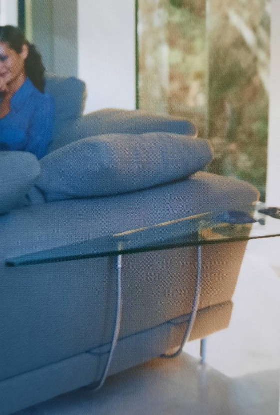 Image 1 of Rolf Benz 3000 corner sofa with glass corner table