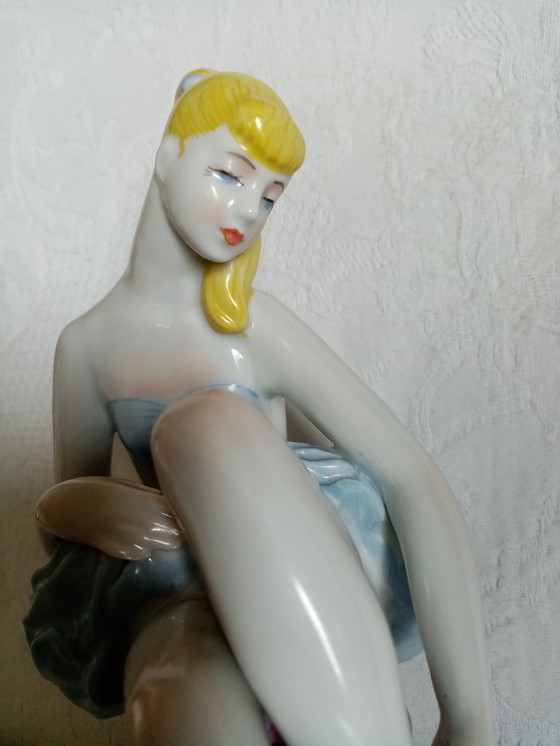 Image 1 of Oekraïens porseleinen ballerina figuur Yelena Yelochka jaren 60