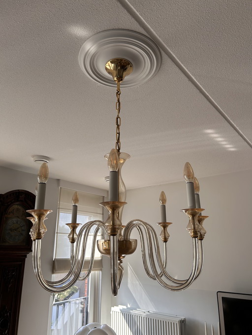 Glass chandelier