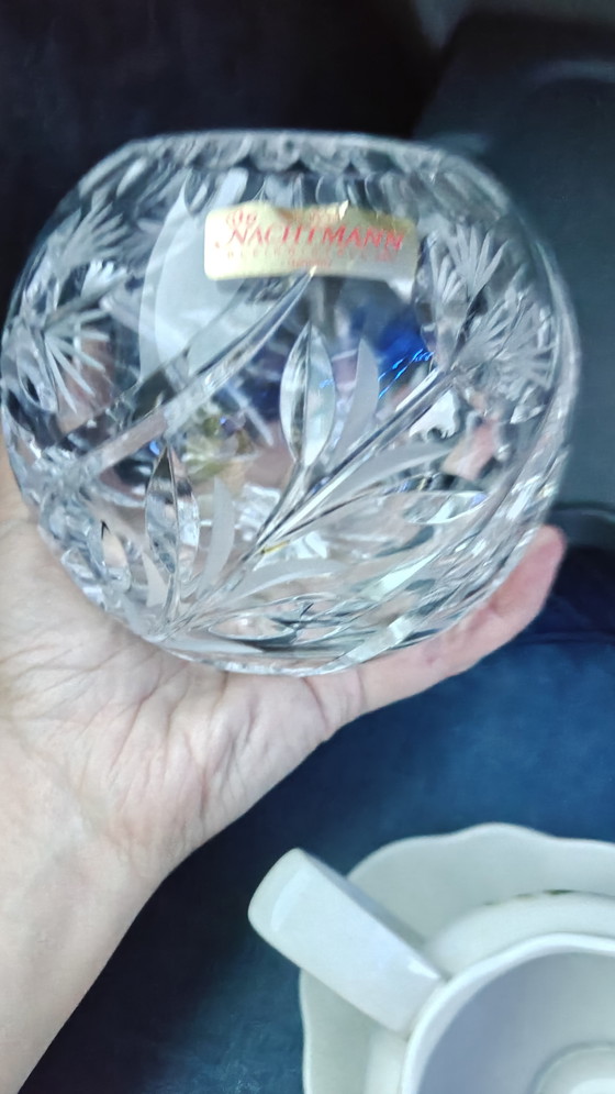 Image 1 of Amazing vintage hand cut 24% leadcrystal bowl Nachmann
