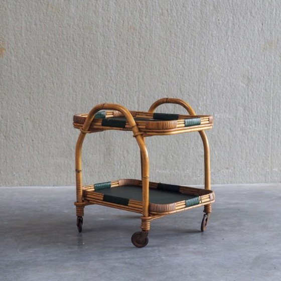 Vintage Bamboo & Rattan Serving Trolley – Bar carts (photo 10 of 17)