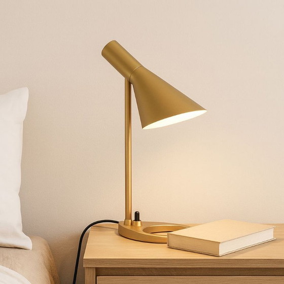 Goldene Design Tischlampe, Tischlampen, Metall, Schwarz (Foto 5 von 5)