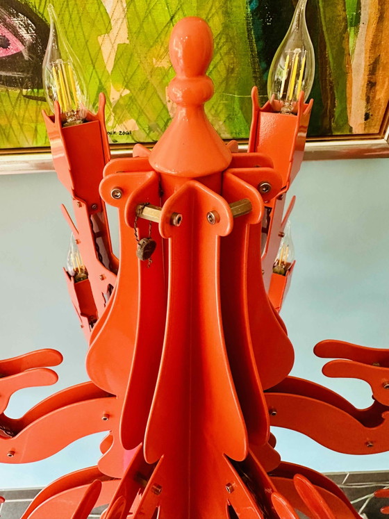 Lampadaires baroques vintage d'Amsterdam, 146 cm, lot de 4 – Brand van Egmond, polished steel, Glass (photo 5 of 15)