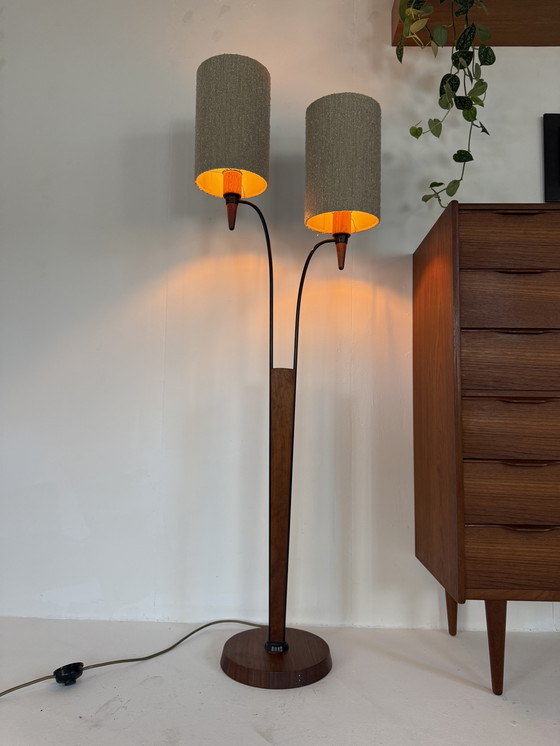 Image 1 of Lampada da terra vintage in teak anni '60