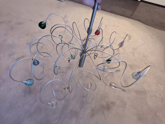 Image 1 of Harco Loor "strawberry" style hanglamp.