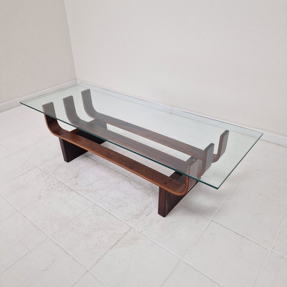 Image 1 of Elegant Mid-Century Teak Coffee Table by James Brown for T.H. Brown 1970's