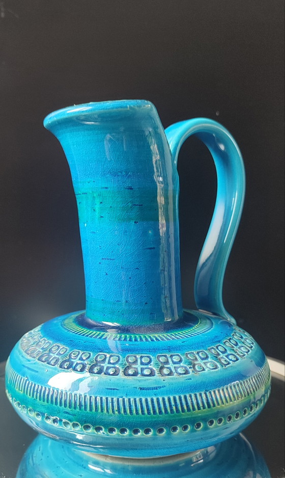 Image 1 of Aldo Londi pitcher, Bitossi, Rimini Blu series