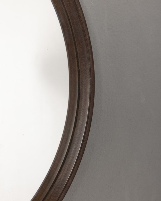 Image 1 of Italian design 1960s vintage Teak wood wall mirror