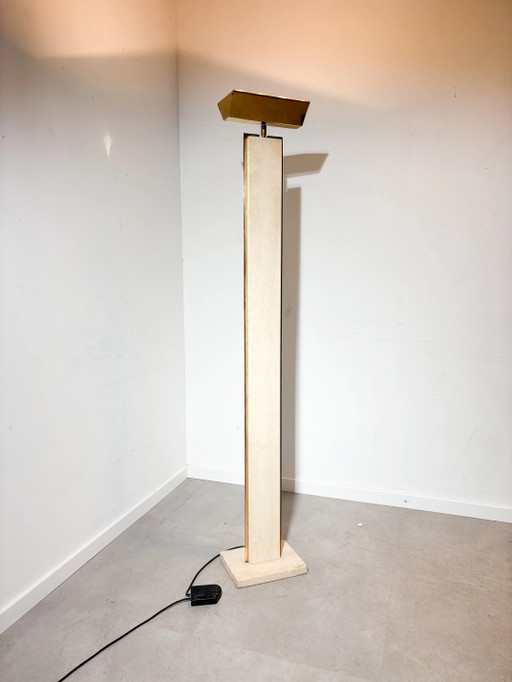 Lámpara de pie de travertino de Camille Breesch – vloerlampen