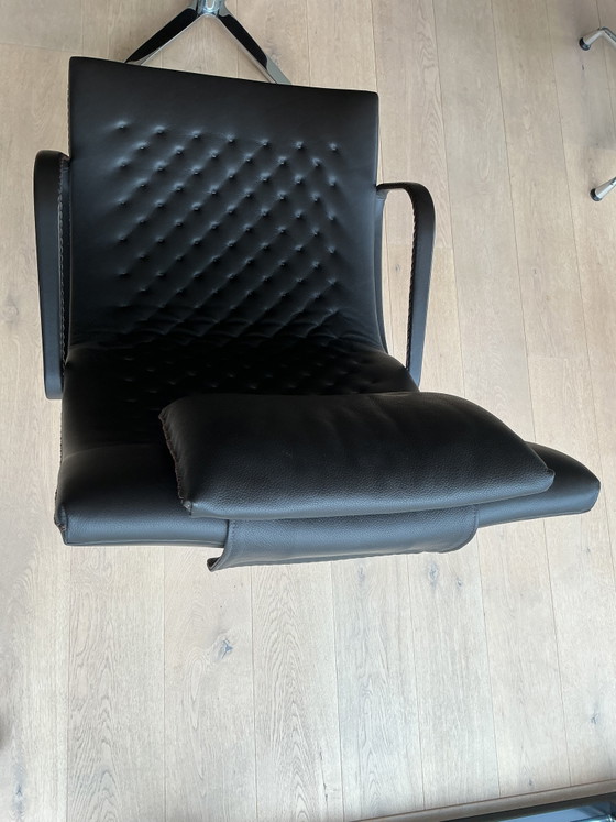 Image 1 of De Sede. DS 51 Relax Swivel Armchair & Ottoman. With Headrest and Armrests