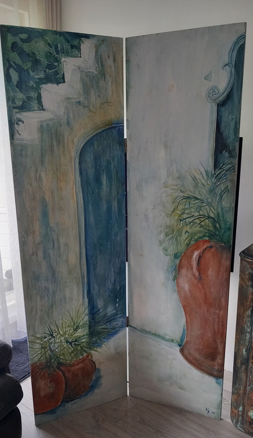 Magnifique paravent Décor Japonais/Français 180x 50x50 cm