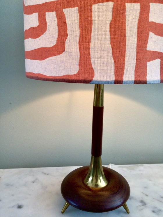Image 1 of Lámpara de sobremesa Mid Century Teka y latón