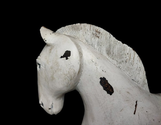 Image 1 of Cavallo in legno intagliato – Arte popolare – Francia/Svizzera, circa 1880
