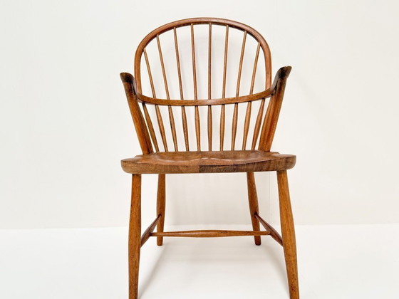 Image 1 of Danish CH18A Oak High Back Chair by Frits Henningsen for Carl Hansen & Son, 1960s