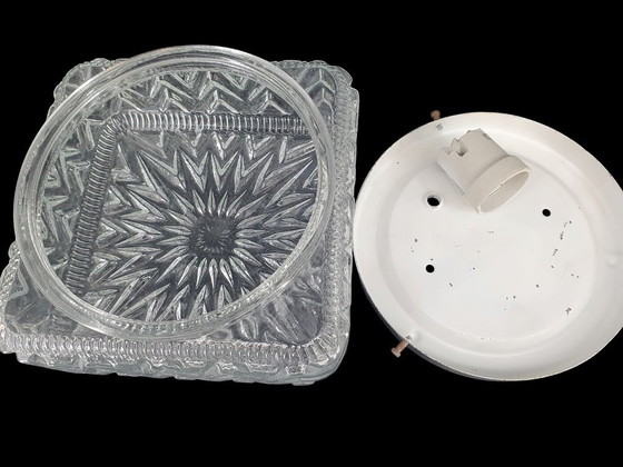 Image 1 of 2027 Vintage Glass Ceiling Light