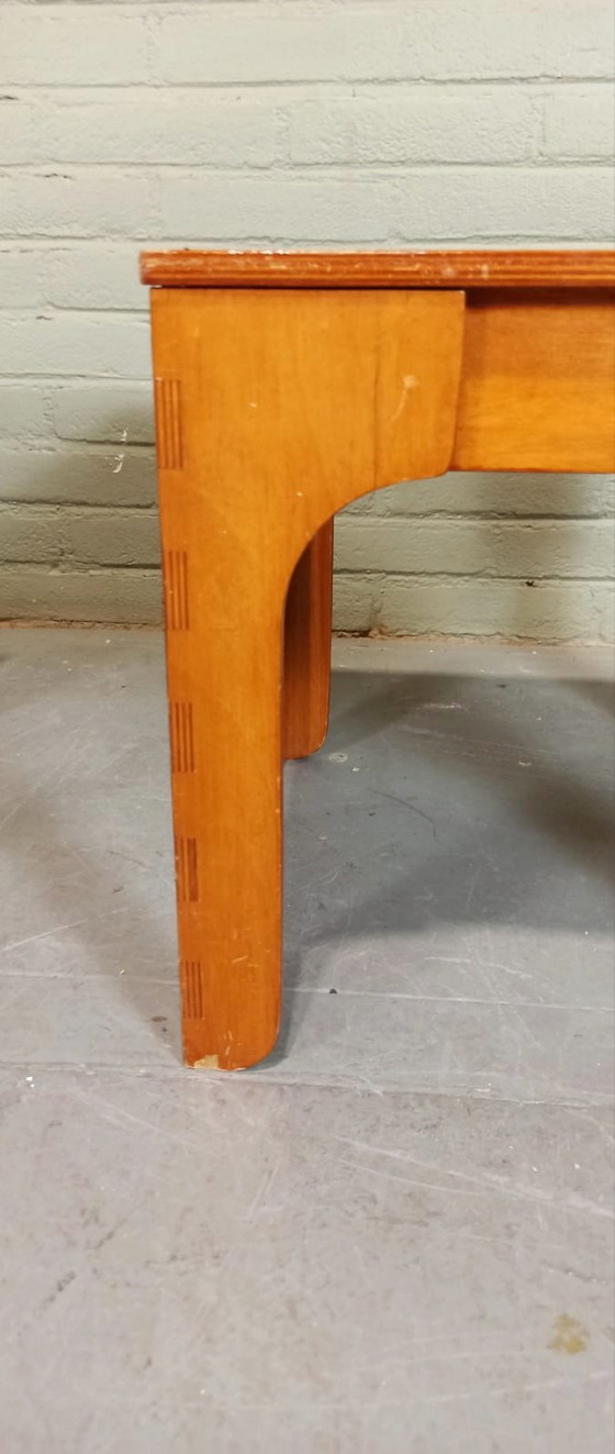 Image 1 of Set van 2 Vintage houten bijzettafels