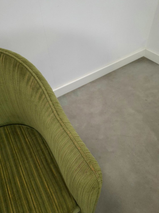 Image 1 of Set groene cocktail stoelen met chromen wielen