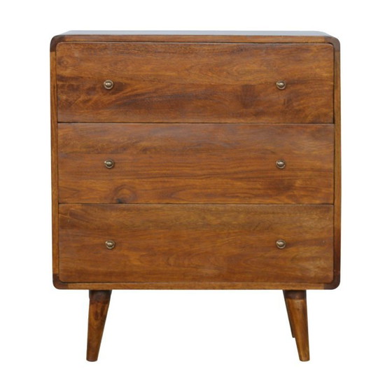 Image 1 of Commode in massief mangohout met kastanjehouten look