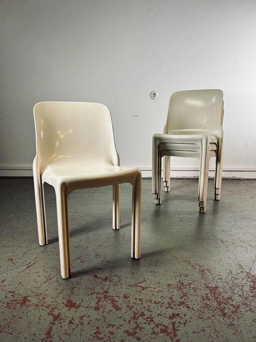 4x Stuhl Selene, Vicco Magistretti für Artemide Milano Italien