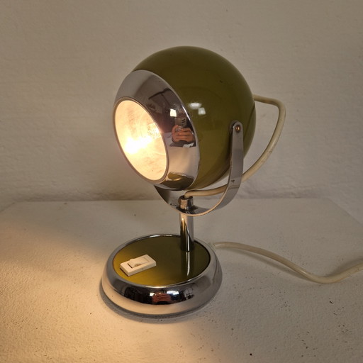 Vintage-Lampe im Weltraum-Stil, grün, kugelförmig