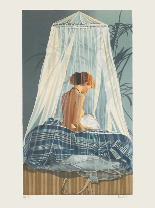 Nadine LE PRINCE Notturno Litografia firmata 1990