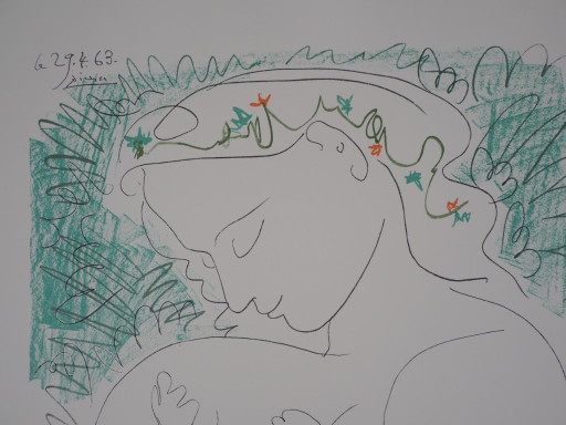 Pablo Picasso (1881–1973) (nach) Der Friedensstrauß, signierte Farblithografie – lithos zeefdrukken, Paper (photo 2 of 9)