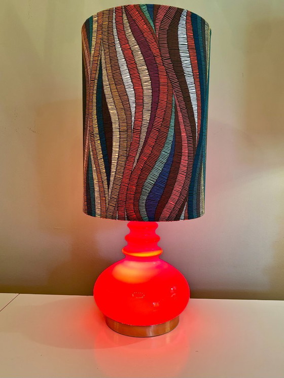 Image 1 of Doria Lighting - Opal glass lamp with internal lighting and modern shade
