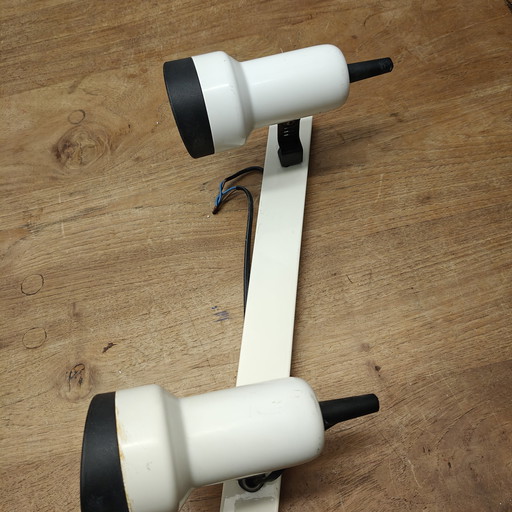 Vintage double spotlight – 70s/80s – white/black