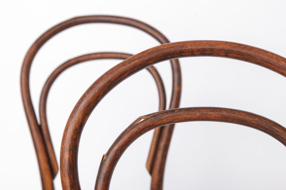 Image 1 of Set of 2 Antique Thonet Bentwood Chairs, Vienna Cafe Chairs, Early 1900s Austrian Chairs, Restored Rattan Seats