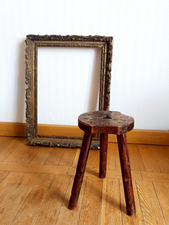 Image 1 of Brutalistisch krukje met vintage guts