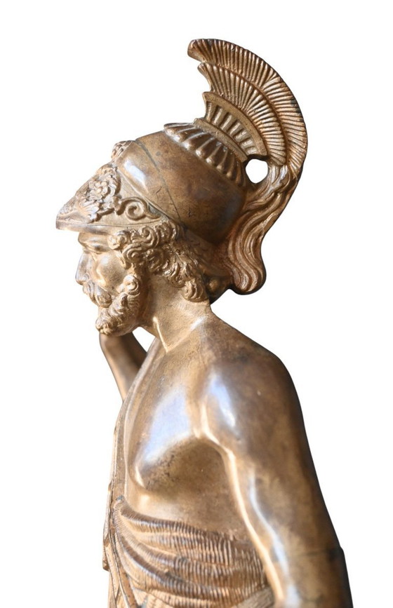 Image 1 of Grand Tour – Bronzeskulptur, die den Mars darstellt, Italien, 19. Jahrhundert