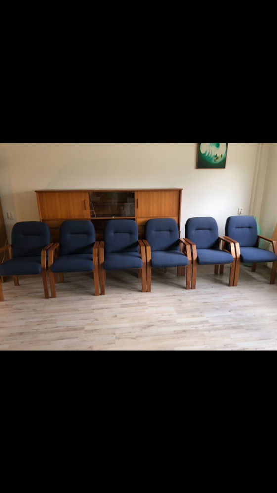 Image 1 of Midcentury fauteuil teak Deens design vergaderstoel 6 stuks 