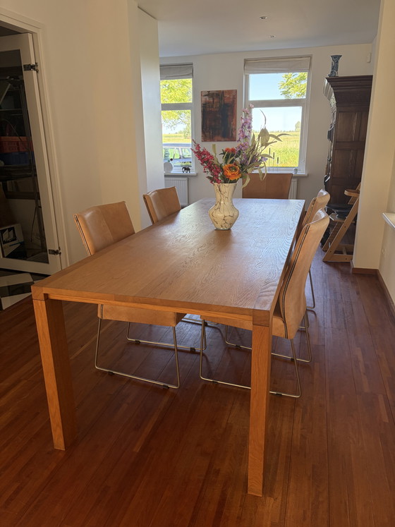 Oak Wooden Dining Table Arco Essenza (photo 8 of 10)