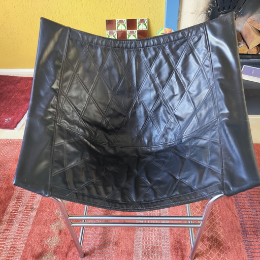 Poltrona Montis, design Gerard van den Berg – fauteuils, Leather, Chrome (photo 2 of 5)