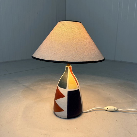 Image 1 of Krösselbach Fayence table lamp by Clare Zänge & Karl-Heinz Löffler 1950's