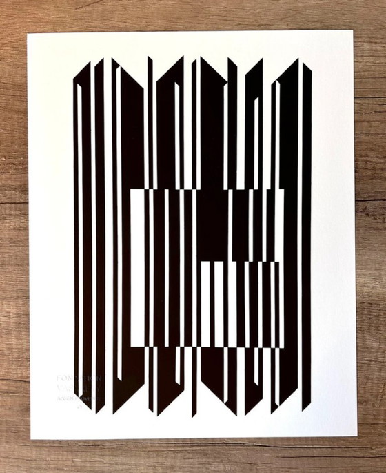 Set 6 Op Art Prints by Victor Vasarely - "Linéaires" (Éditions du Griffon,1973), Lithographs & prints, Paper (photo 16 of 20)