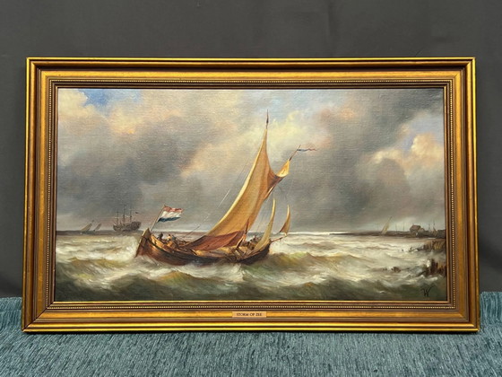 Schilderij "Storm". – Schilderijen & Tekeningen, Canvas (photo 7 of 7)