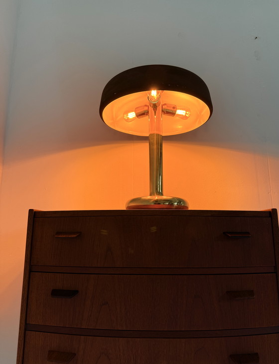 Image 1 of 2x messing tafellamp, Heinz Fw Stahl, Hillebrand '70