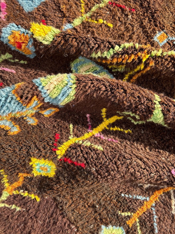 Image 1 of Modern Moroccan Brown Wool Rug