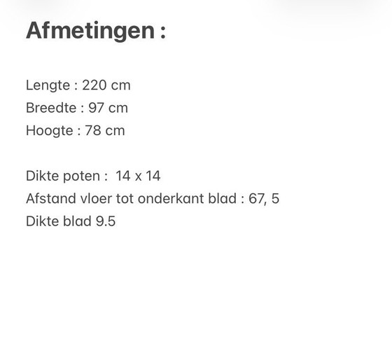 Image 1 of Massief houten tafel op maat gemaakt door Restyle XL 