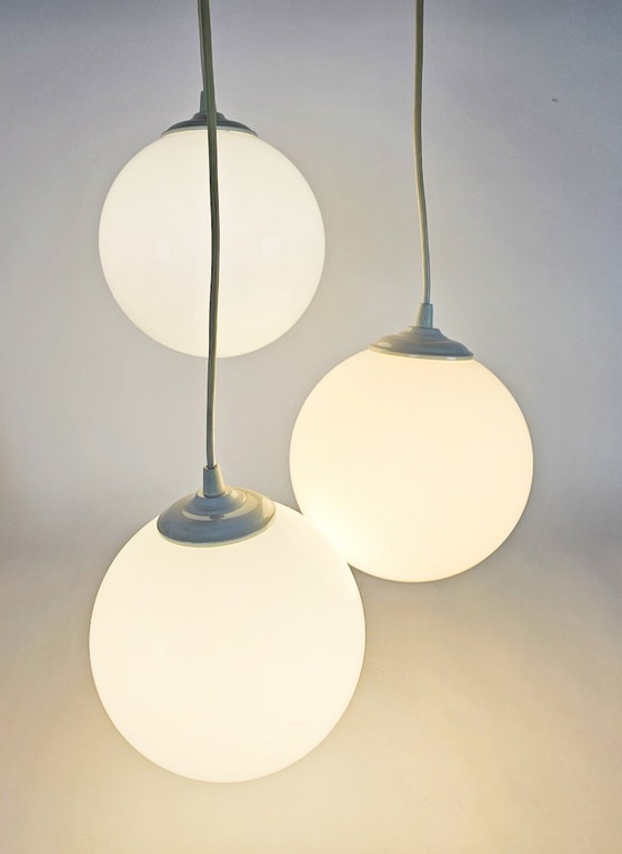 Image 1 of Woja style - Cascade Space Age lighting - opaline - 1970s
