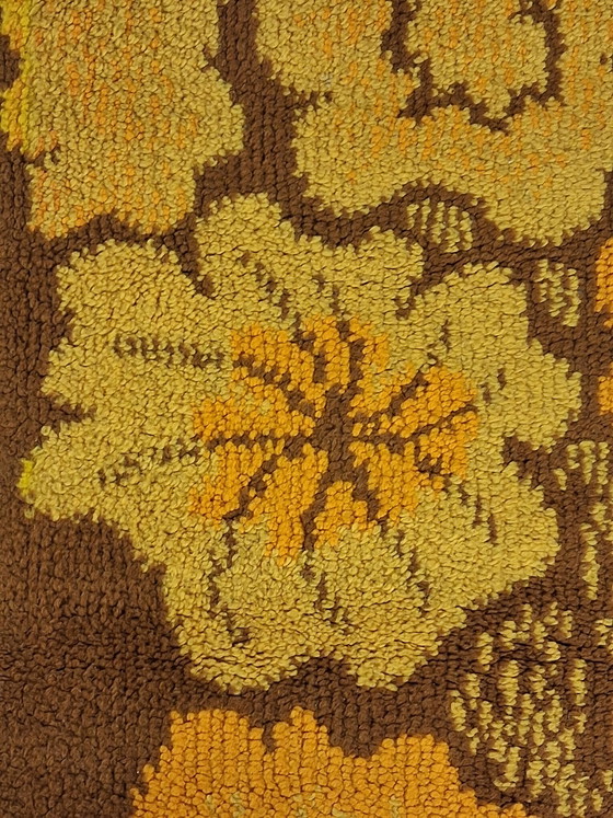 Set di 2 Tappeti Runner Vintage con Motivo Floreale, Anni '60 - '70 – Textile (photo 5 of 9)