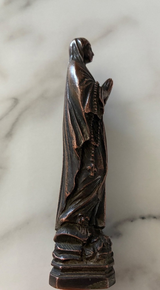 Metal Virgin Statuette, Early 20th Century – Decorative Objects (photo 5 of 7)