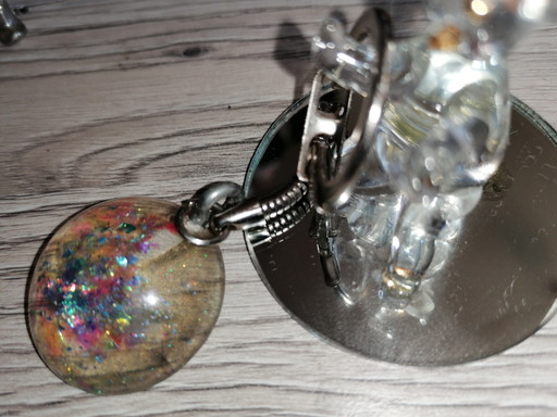 Ciondoli Galaxy Vintage realizzati a mano con amore (resina epossidica) – decoratie, Metal, Plastic