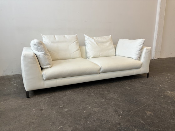 Image 1 of Sofá de diseño Ray de B&B Italia, cuero blanco
