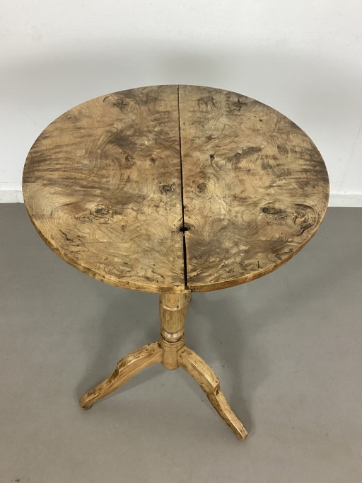 Vintage antique Wooden wine table with walnut top