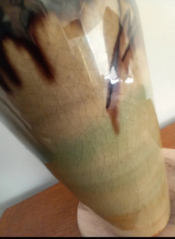 Image 1 of “Shadow & Light” Sculpture Vase – Ceràmica Planas Marquès (La Bisbal) – Signed Piece 33cm – Collection Condition